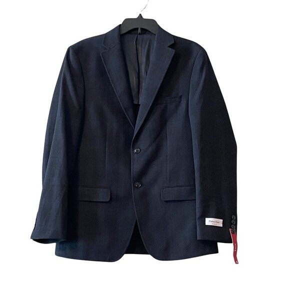 NEW Calvin Klein Men's Slim Fit Blazer Jacket in Navy Sz. 40R - Picture 1 of 4